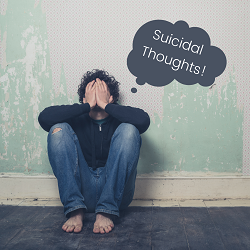 A man covers his face as a thought bubble with the text “suicidal thoughts” appears nearby. An anxiety therapist in Fair Oaks, CA can offer support in helping you overcome mental health concerns. Contact a therapist in Fair Oaks, CA today. 95678